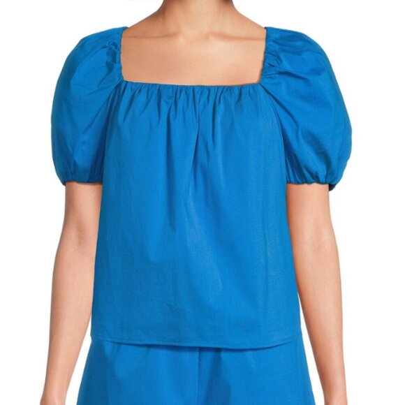 Alex Marie x Brrr° Gemma Square Neck Puff Sleeve Blouse Women's Large - Picture 6 of 6